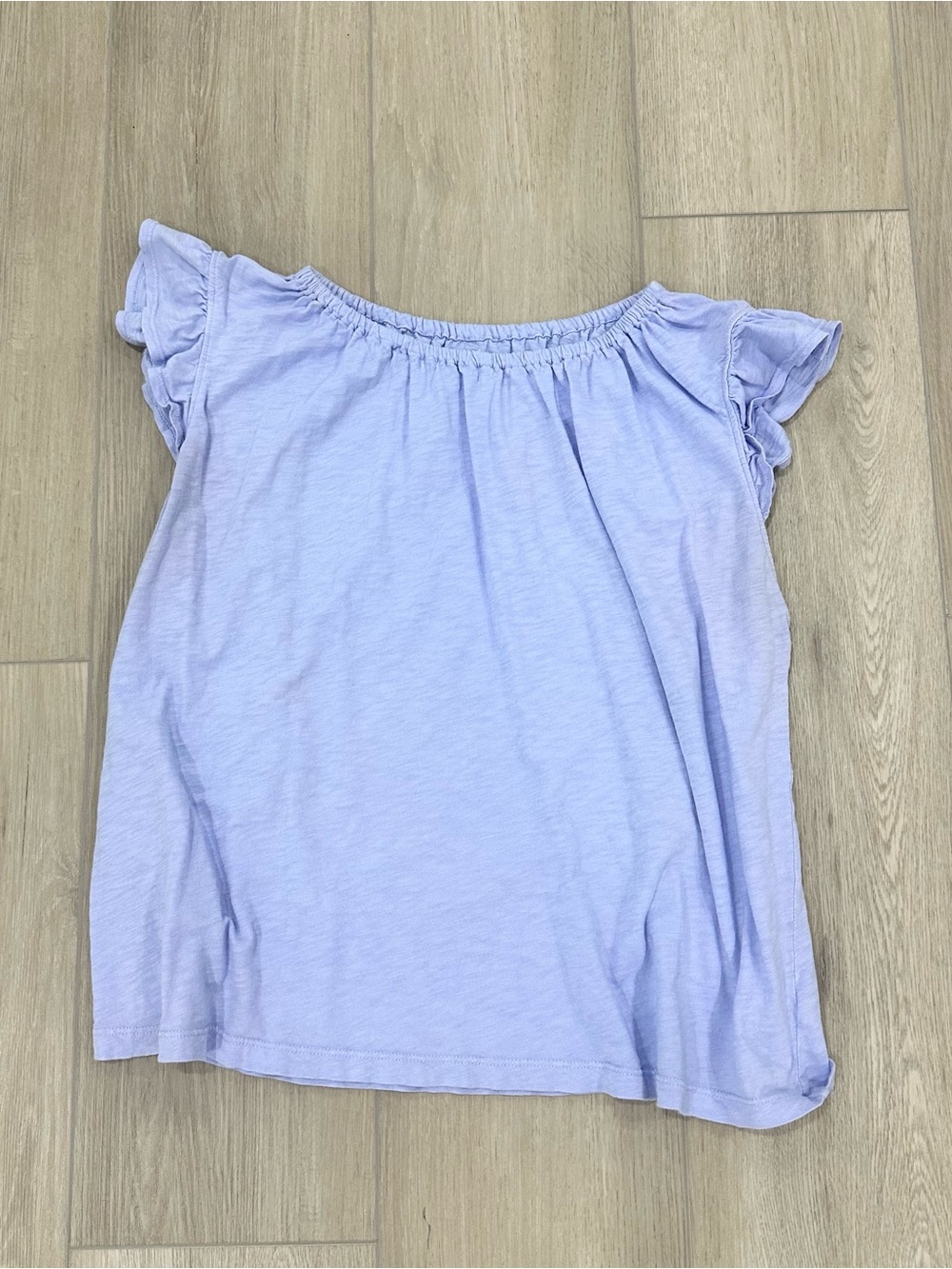 Velvet by Graham & Spencer vintage slub flutter sleeve T shirt small purple